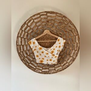 Nollie Sunflower Print Crop Top